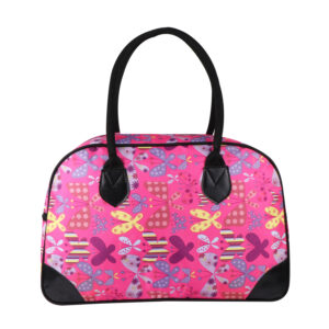 Allwyn Printed Duffle Pink Butterfly Bag