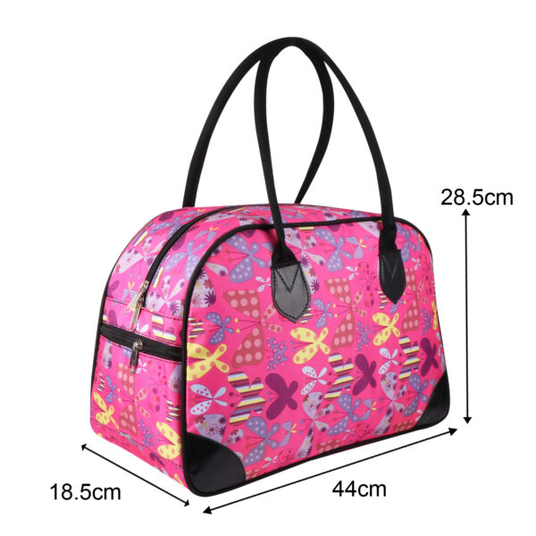 Allwyn Printed Duffle Pink Butterfly Bag - Image 2