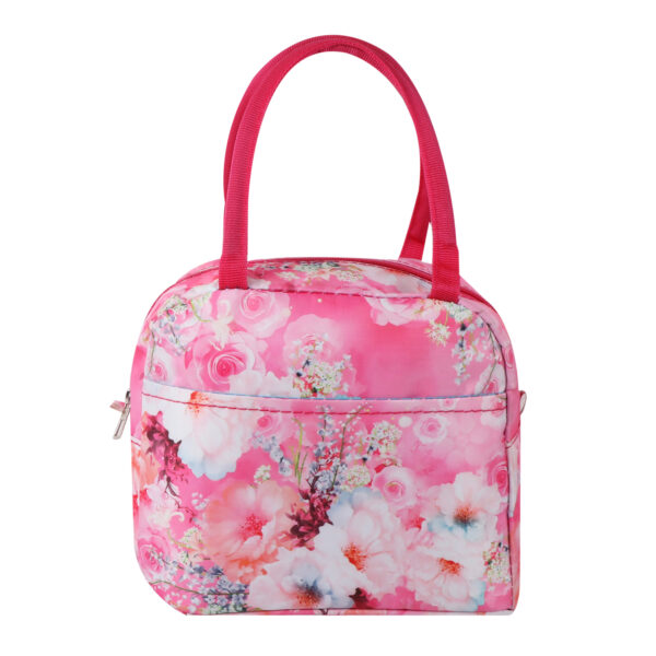 Pink Flowers Lunch Bag