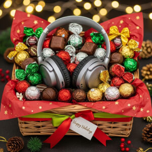 Festive Tech Hamper – Bluetooth Headphones & Chocolates