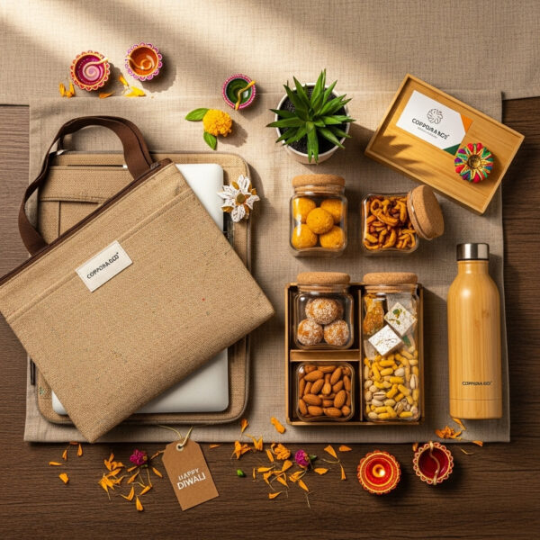 Sustainable Corporate Diwali Gifts – Laptop Bag & Festive Treats for Employees