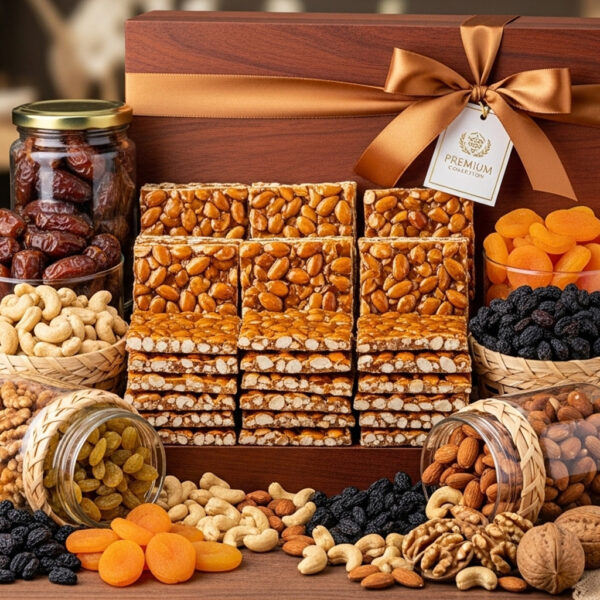 Premium Almond Brittle & Dry Fruits Hamper – Corporate Diwali Gifts India